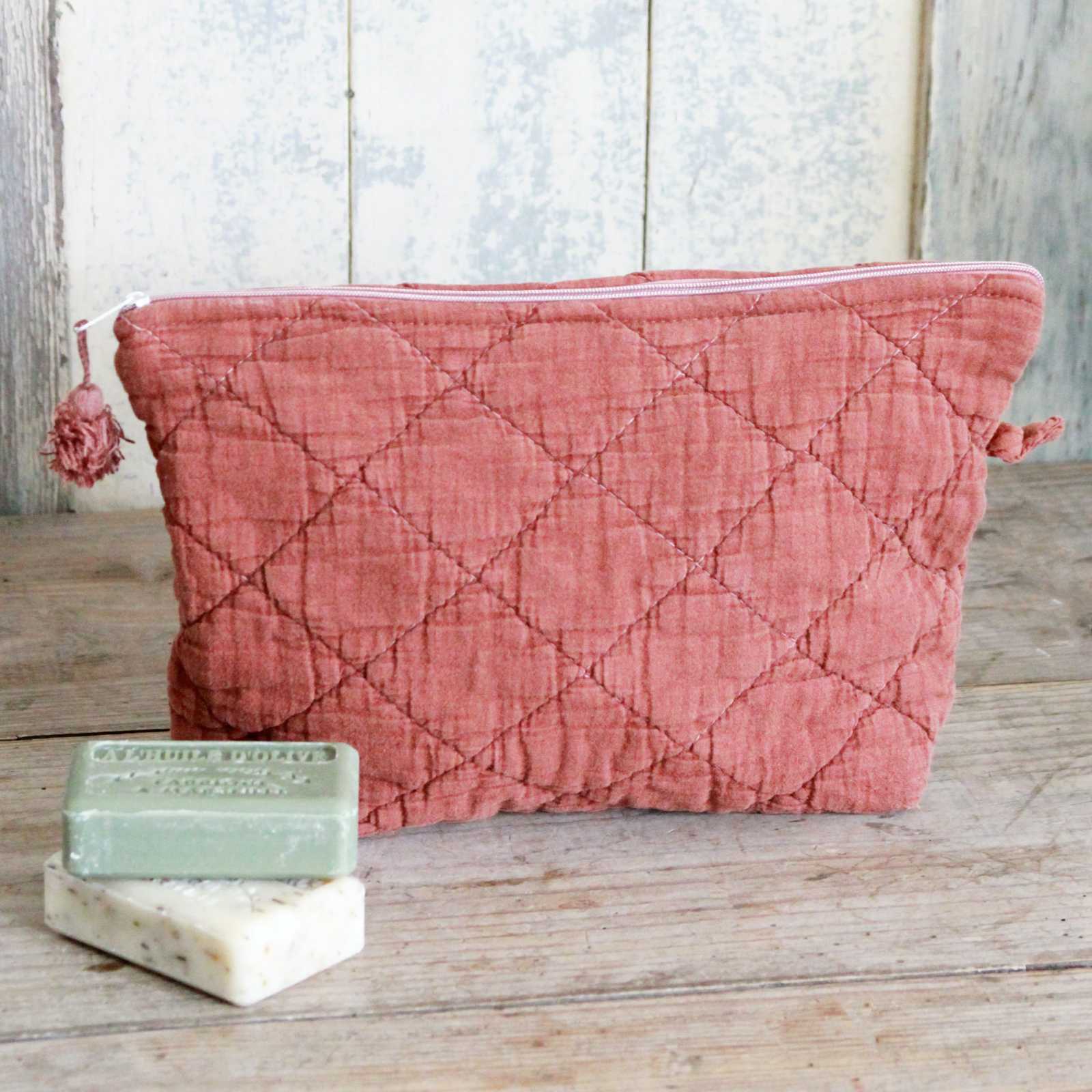 Quilted Pouch - Rust