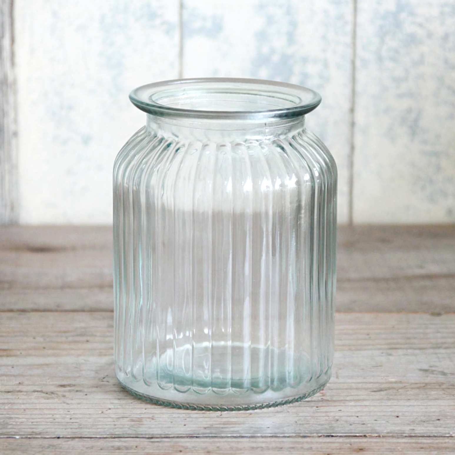 ribbed jar vase