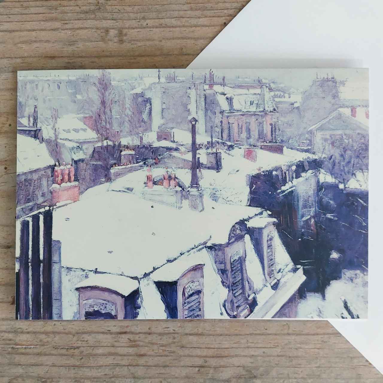 Roofs Under Snow - Vintage Greeting Card 