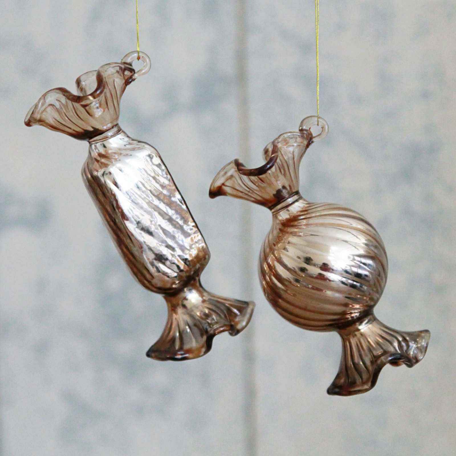 Glass Candy Decoration - Rose Gold