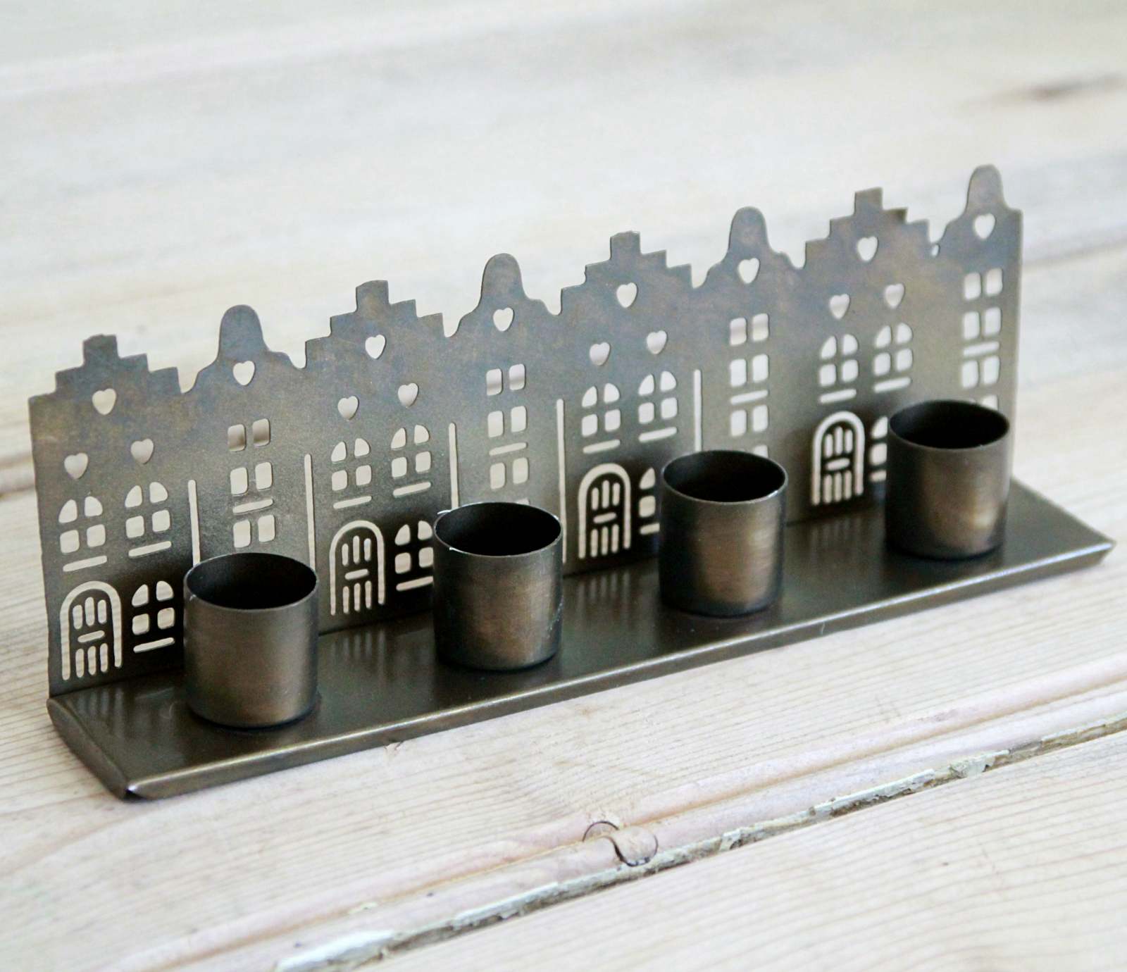 Row of Houses Candle Holder