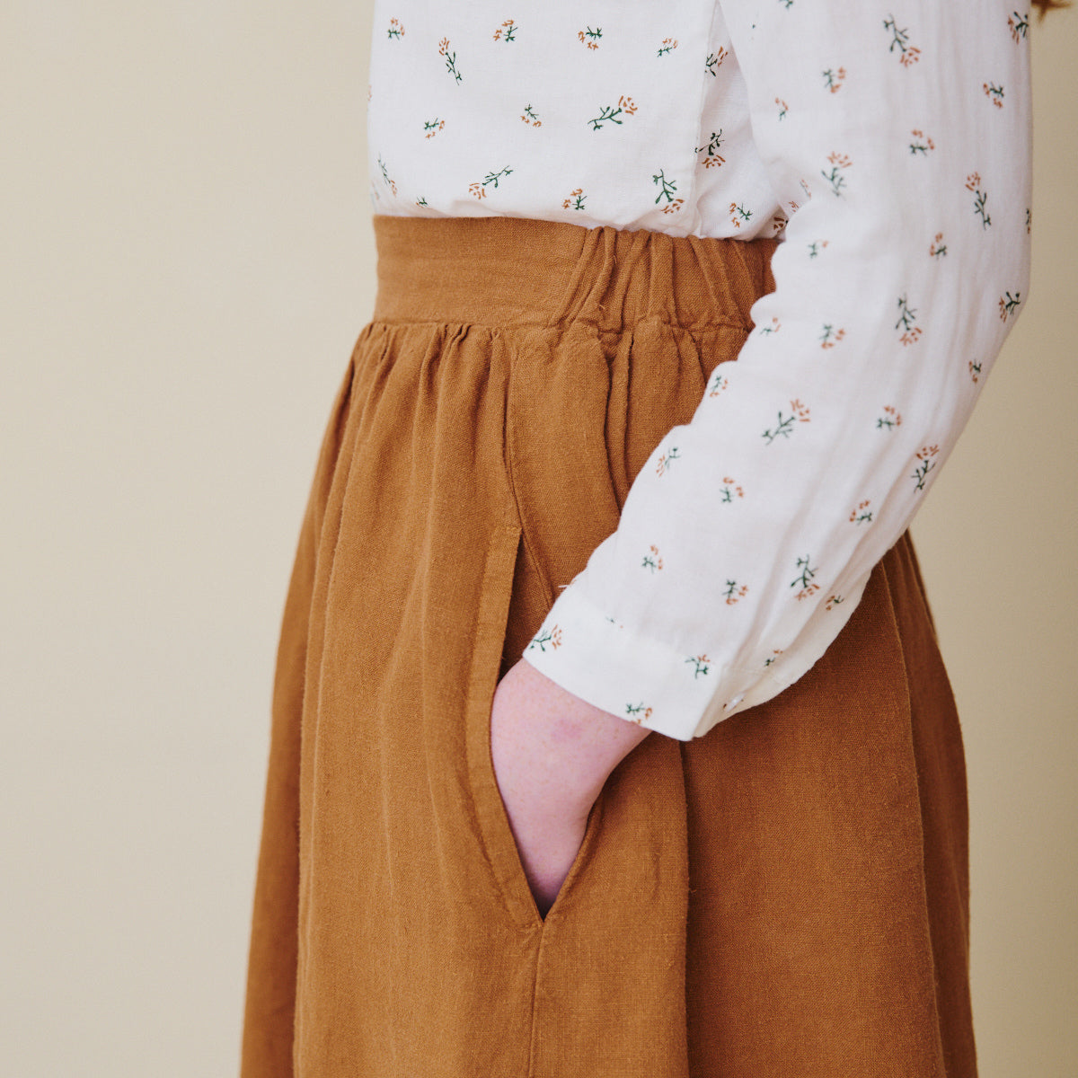 High Waisted Linen Skirt - Sienna