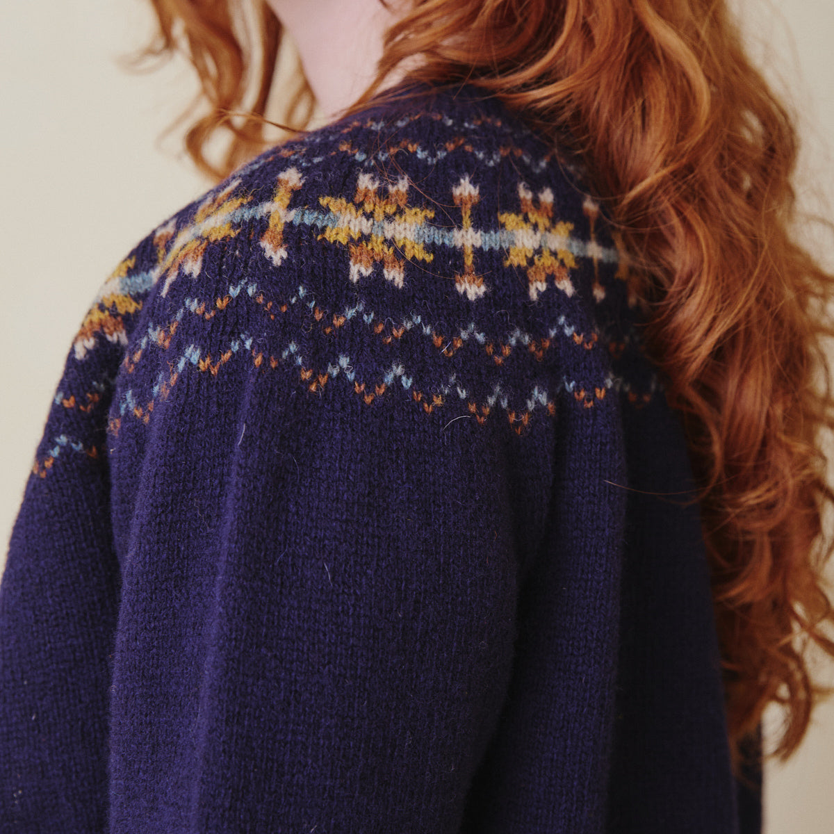 Fair Isle Cardigan - Navy