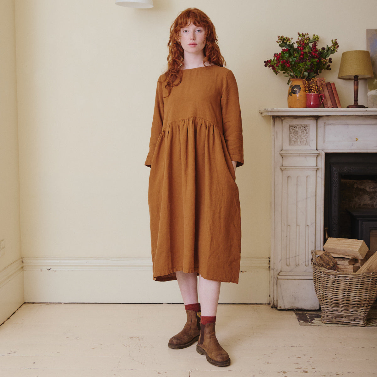 Linen Smock Dress - Sienna