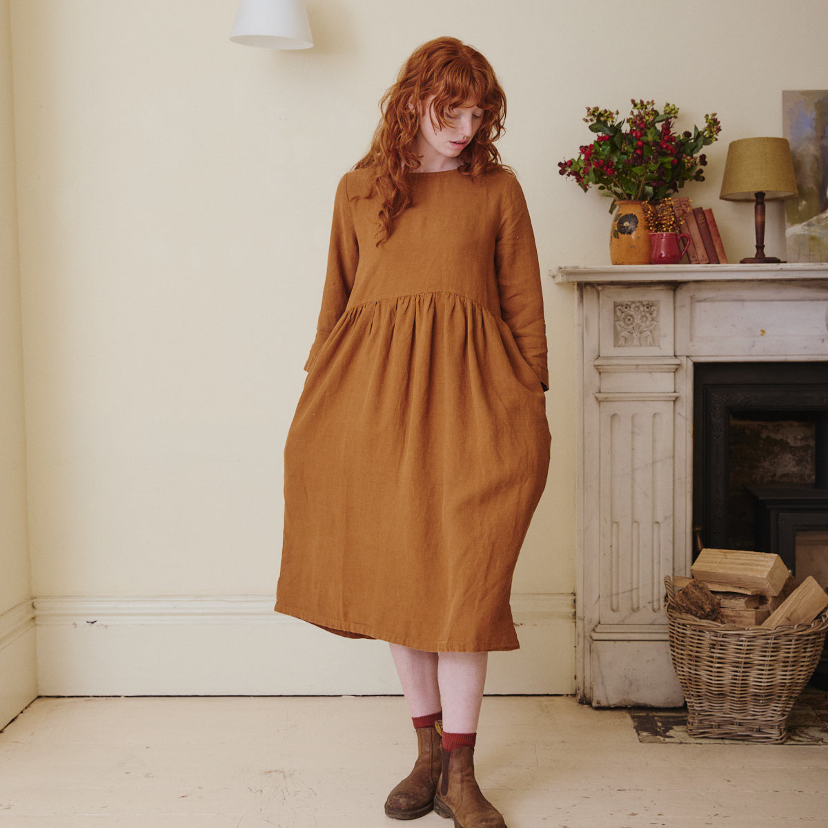 Linen Smock Dress - Sienna