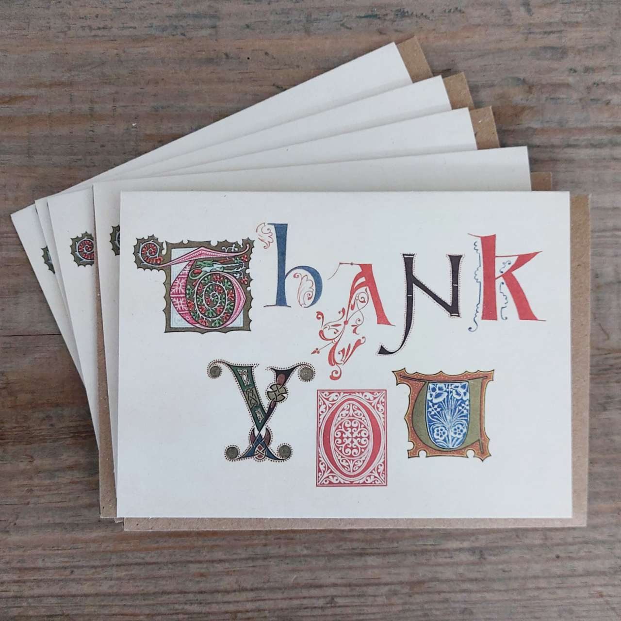 Set of Six Thank You Notecards