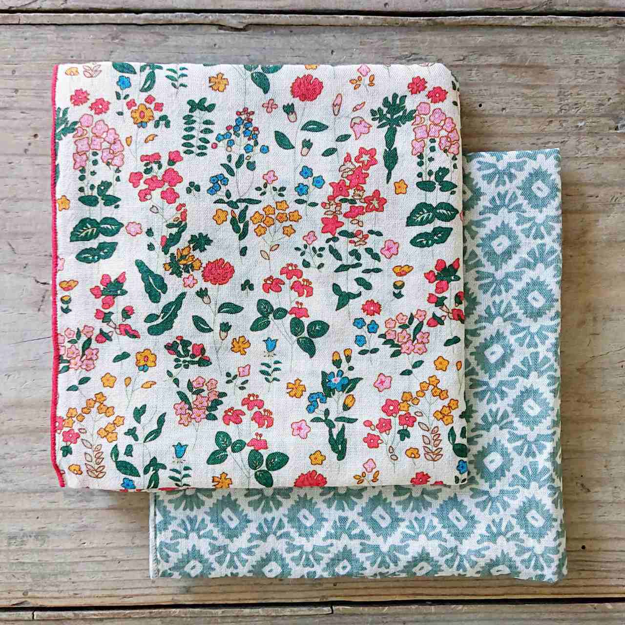 Cotton Square Scarf Floral print