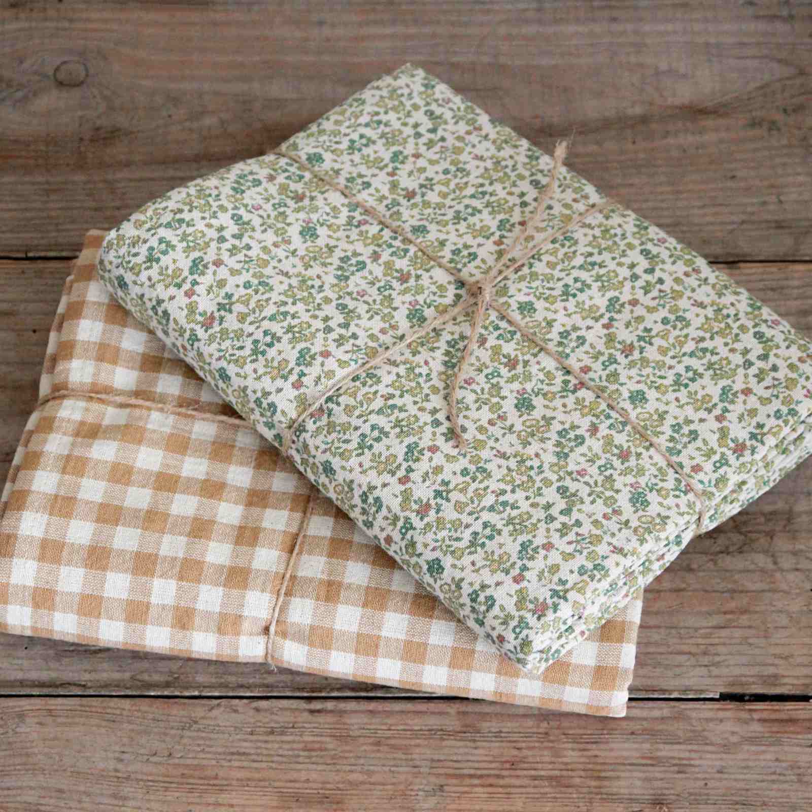 Green and Mustard Floral Table Cloths