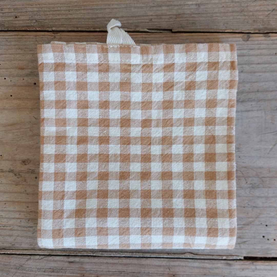 Mustard Gingham Tea Towel