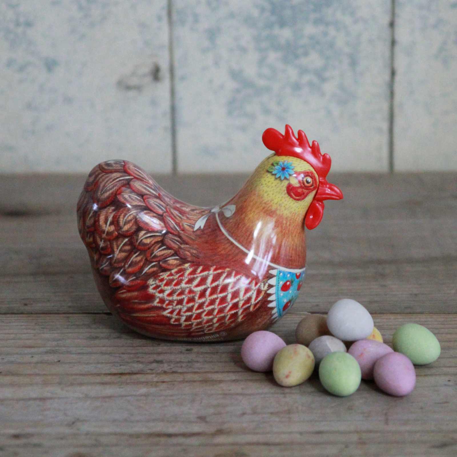 Easter Chicken Tin with Chocolate Mini Eggs