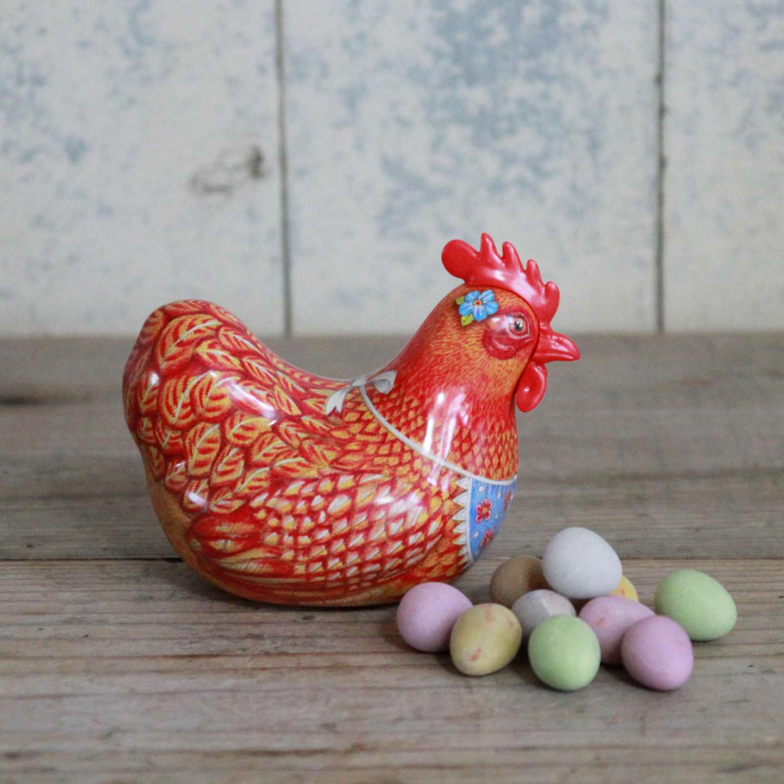 Easter Chicken Tin with Chocolate Mini Eggs