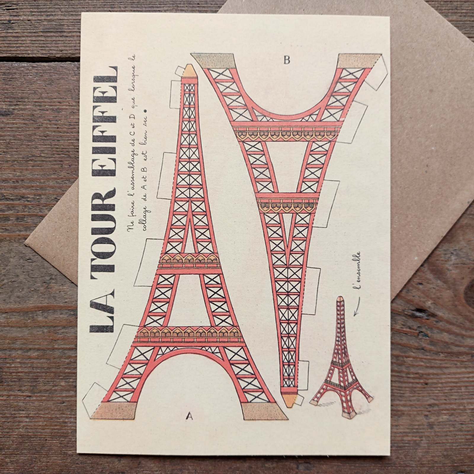 La Tour Eiffel Vintage Greeting Card