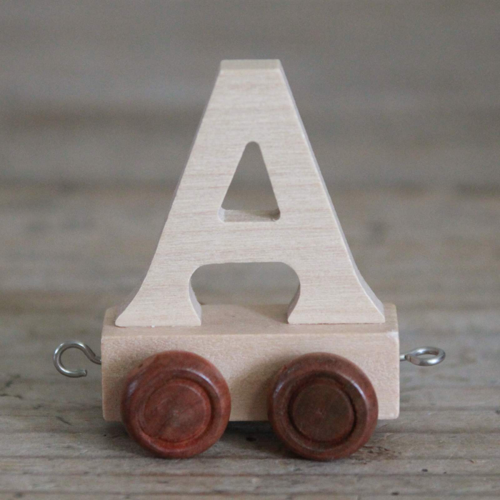 Wooden Train Alphabet Letters