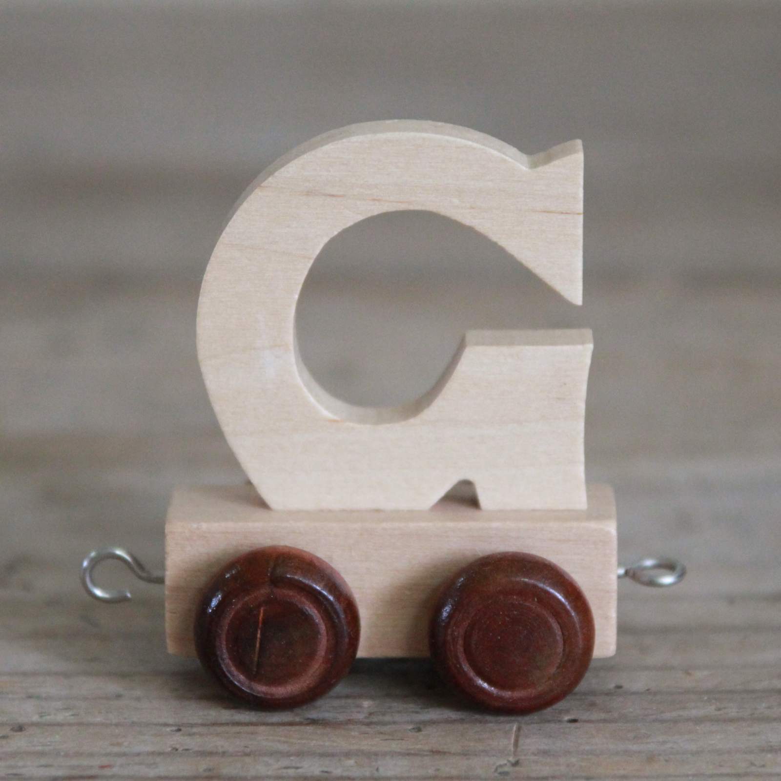 Wooden Train Alphabet Letters