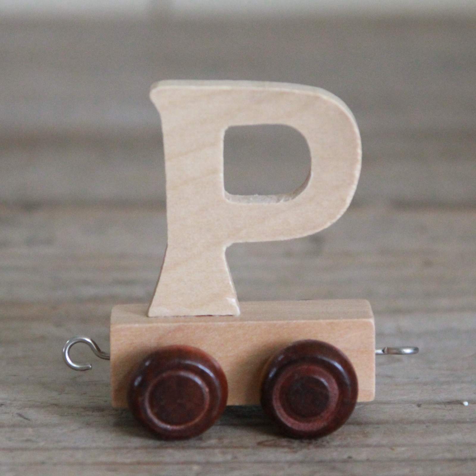 Wooden Train Alphabet Letters