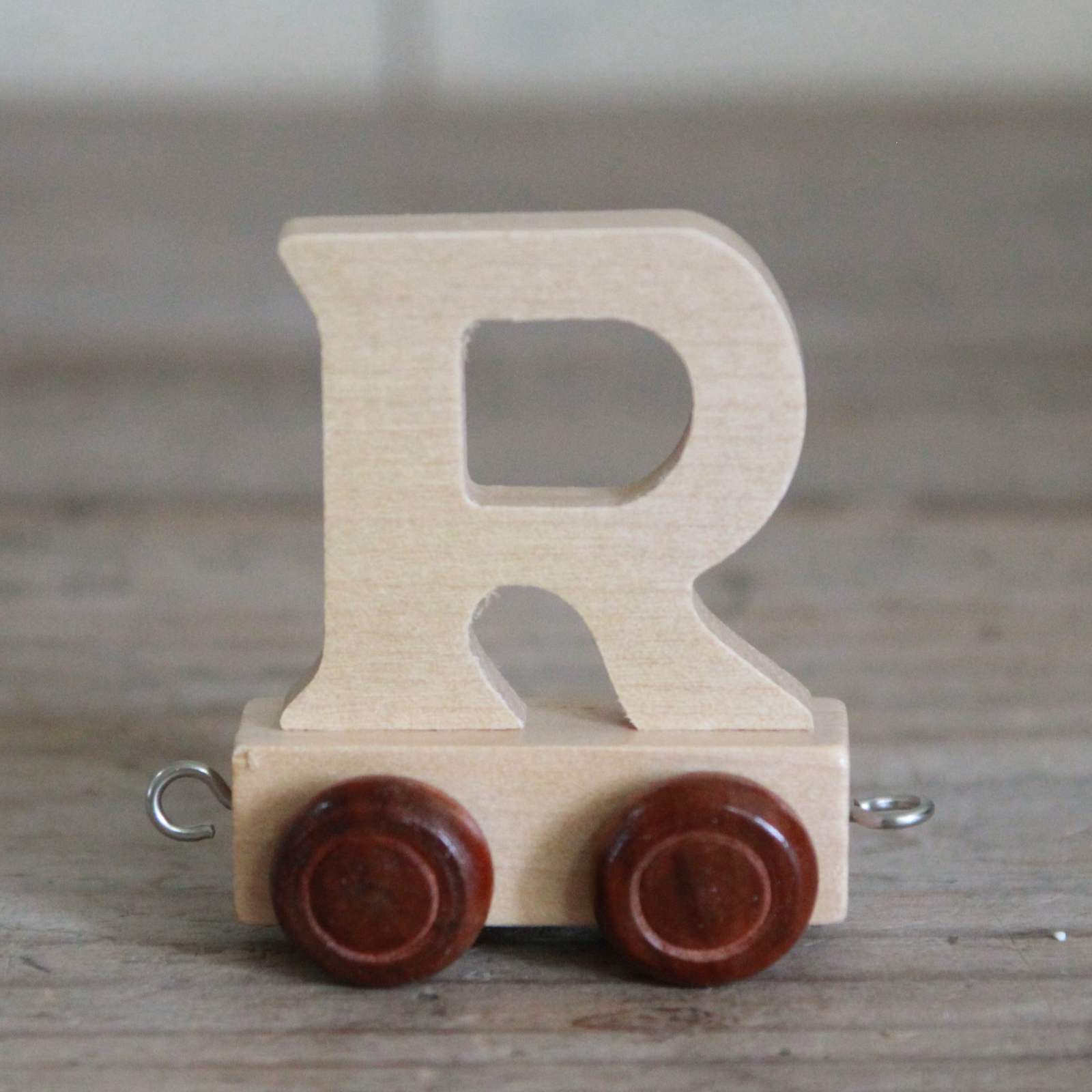 Wooden Train Alphabet Letters