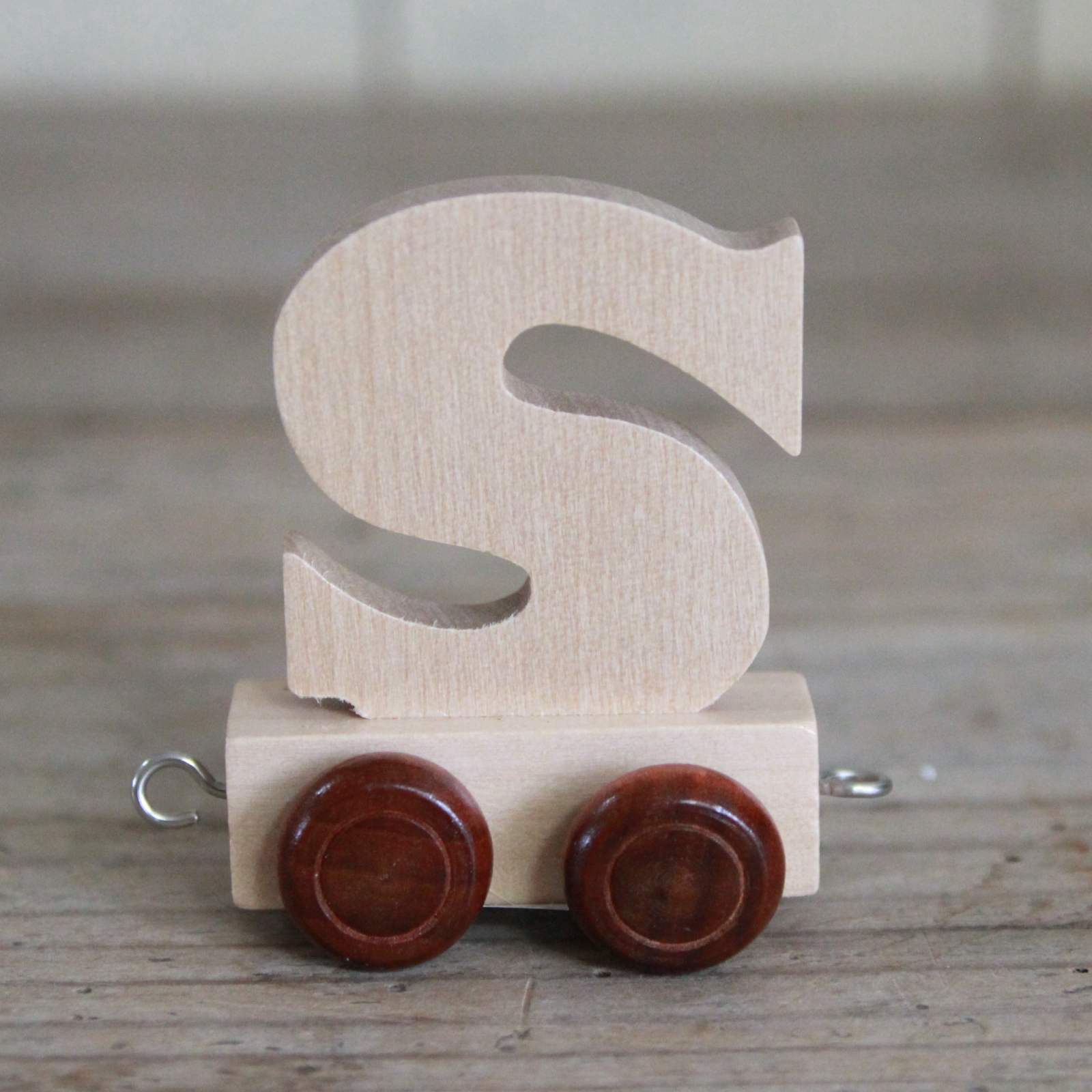 Wooden Train Alphabet Letters