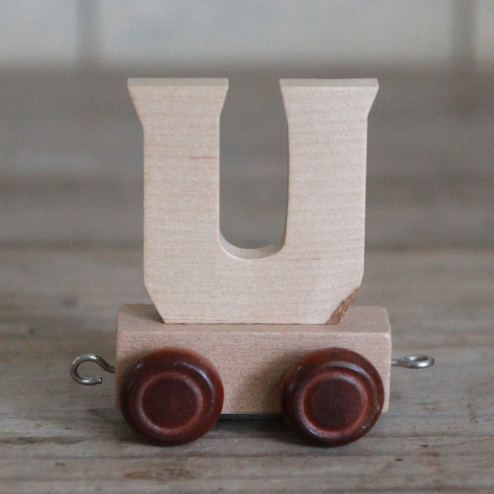 Wooden Train Alphabet Letters