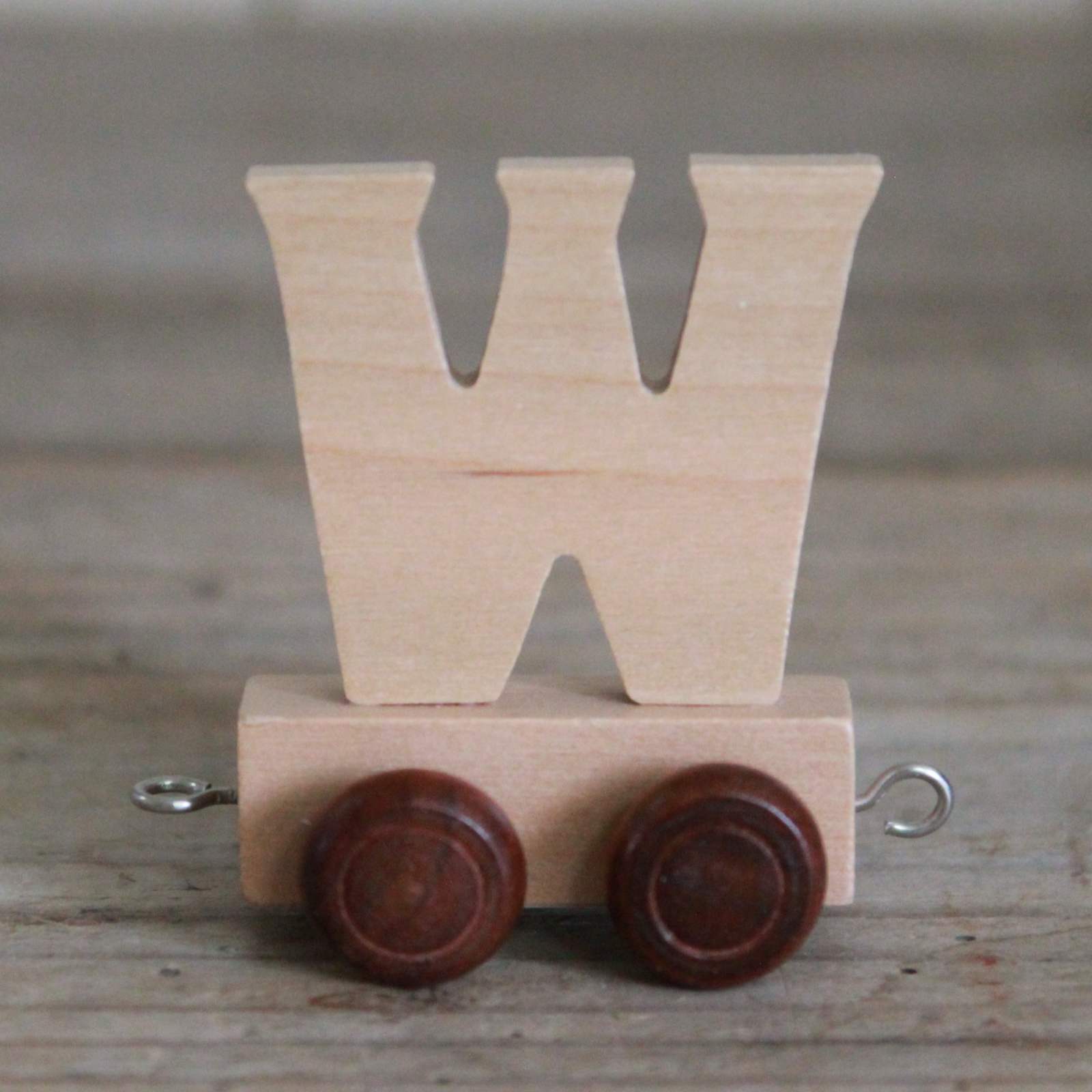 Wooden Train Alphabet Letters