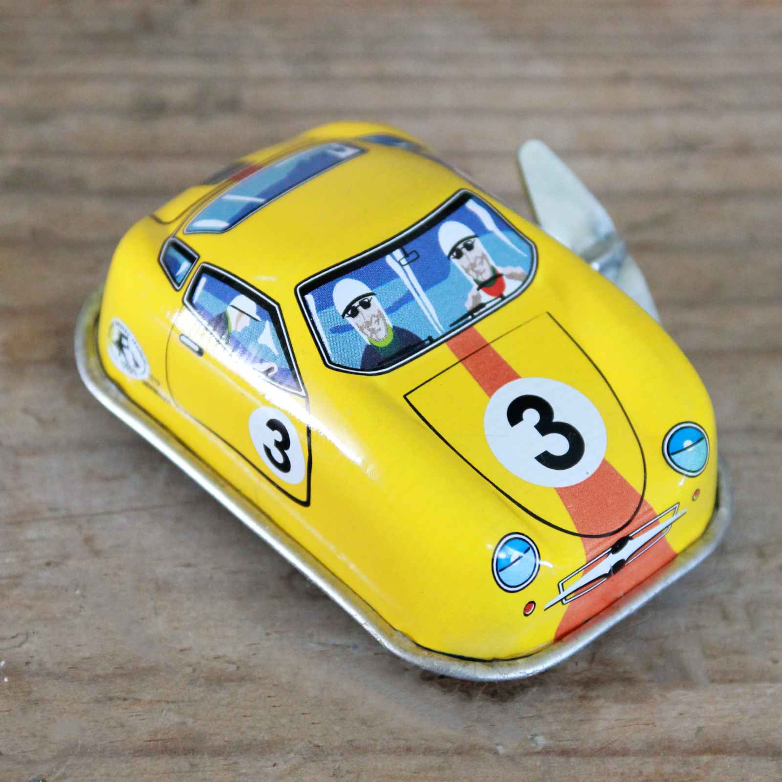 Yellow Tin Racing Car