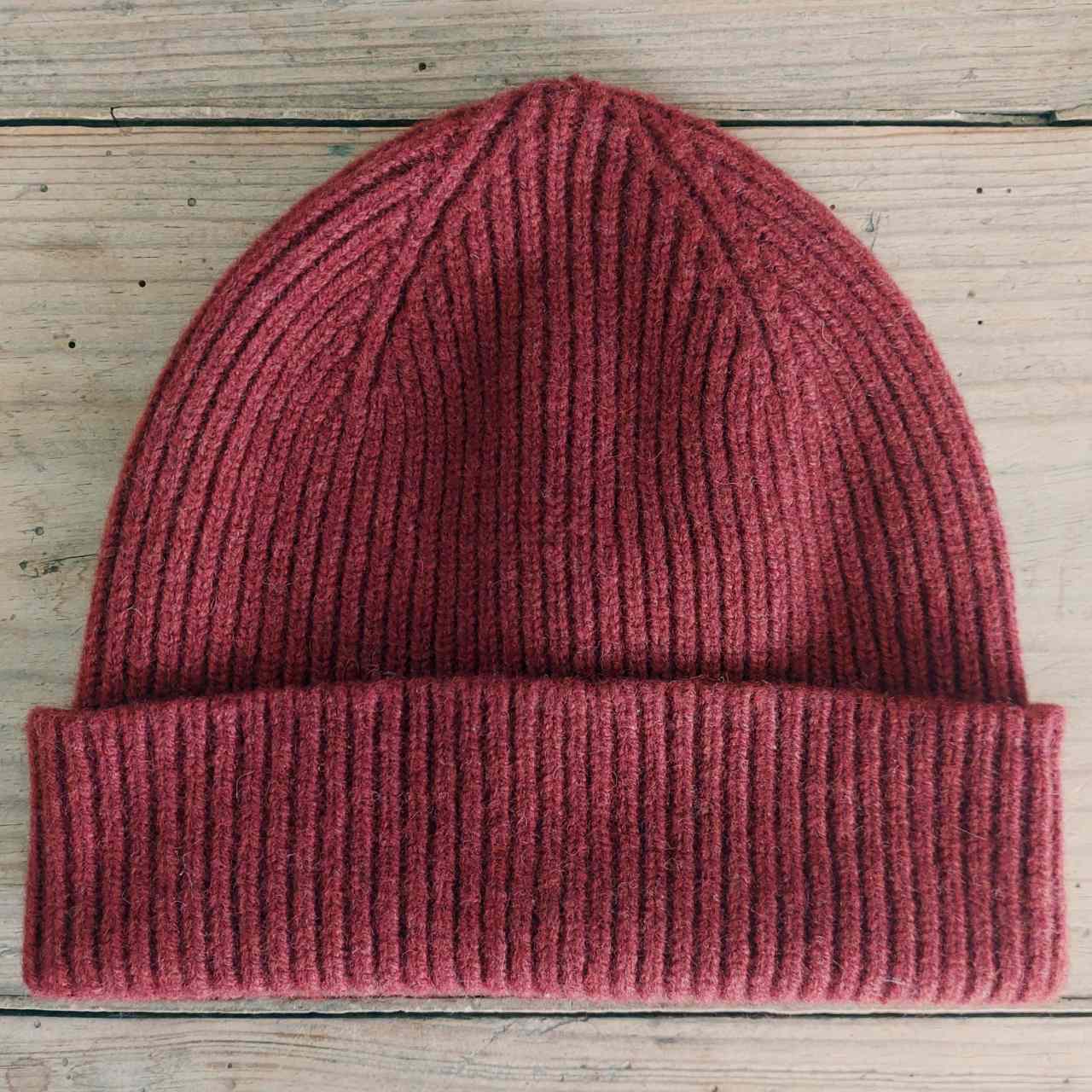 Unisex Wool Ribbed Hat