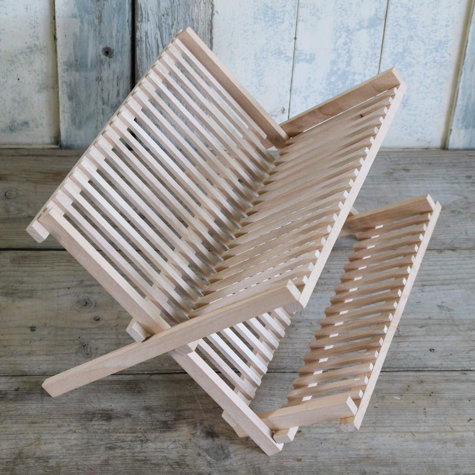 Wooden dish drainer