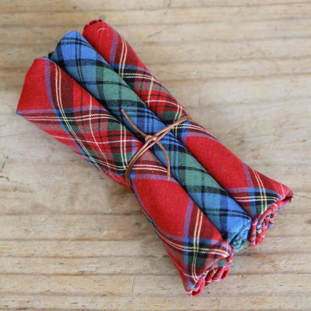 Pack of 3 Tartan Handkerchiefs