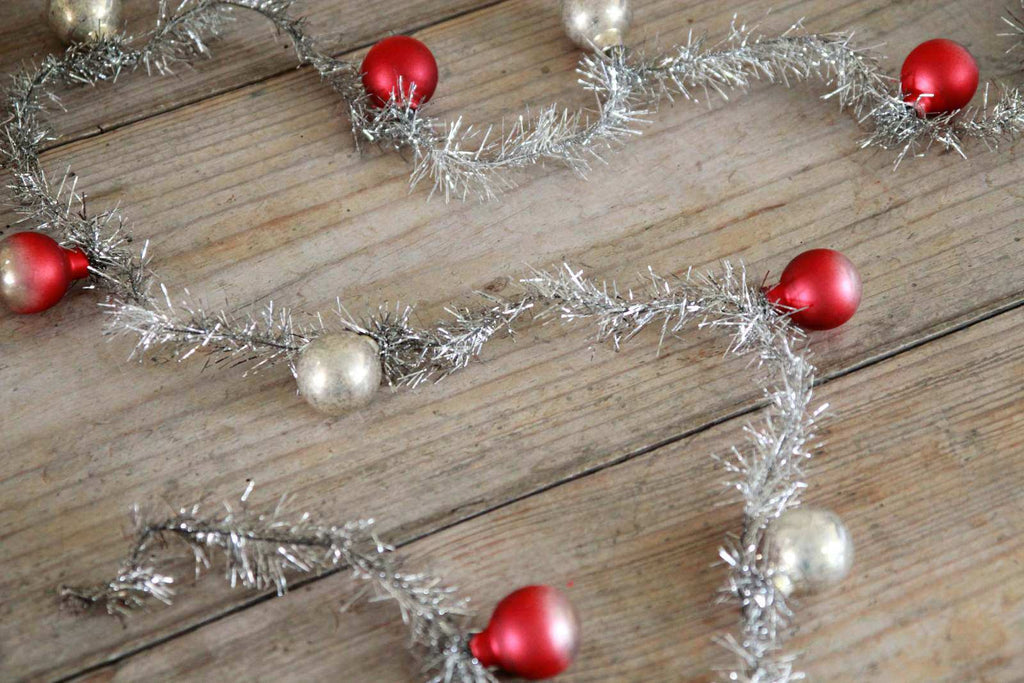 Antique Tinsel Bauble Garland