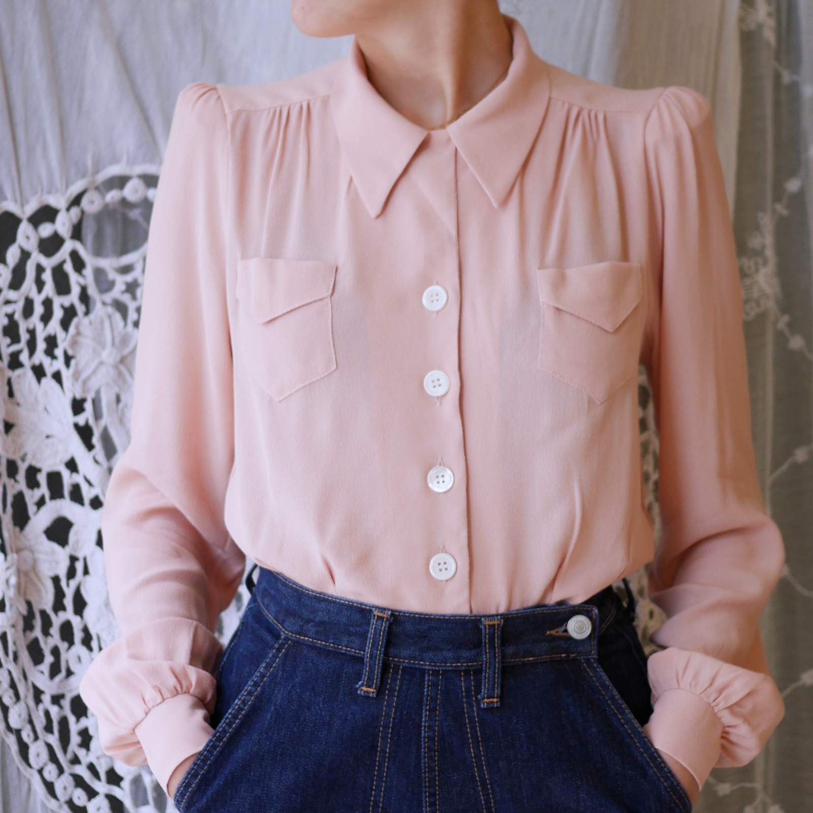 Pink dress blouse on sale