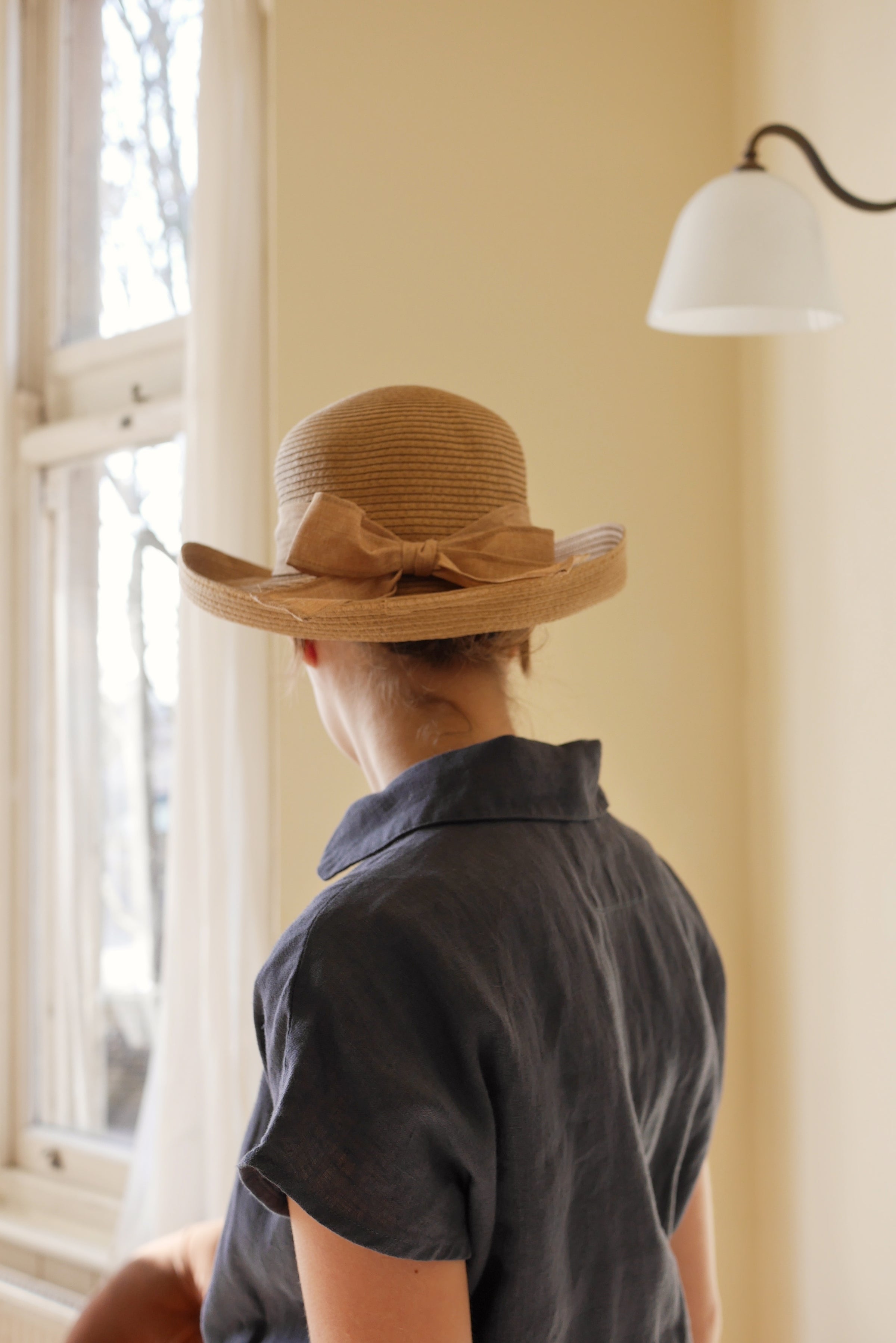 Sun Hat Camel with Bow Closet Botts