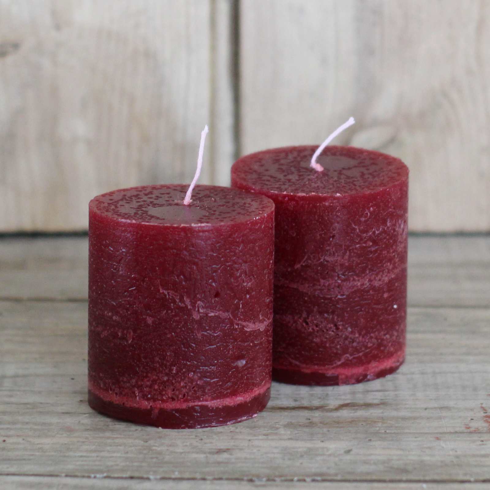 pillar candle bordeaux red colour