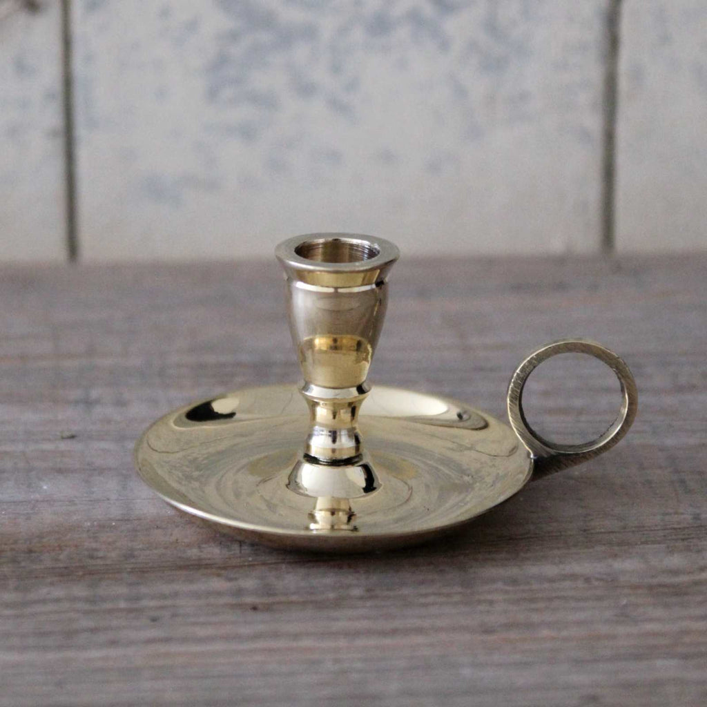 Solid Brass Nightstand Taper Candle Holder