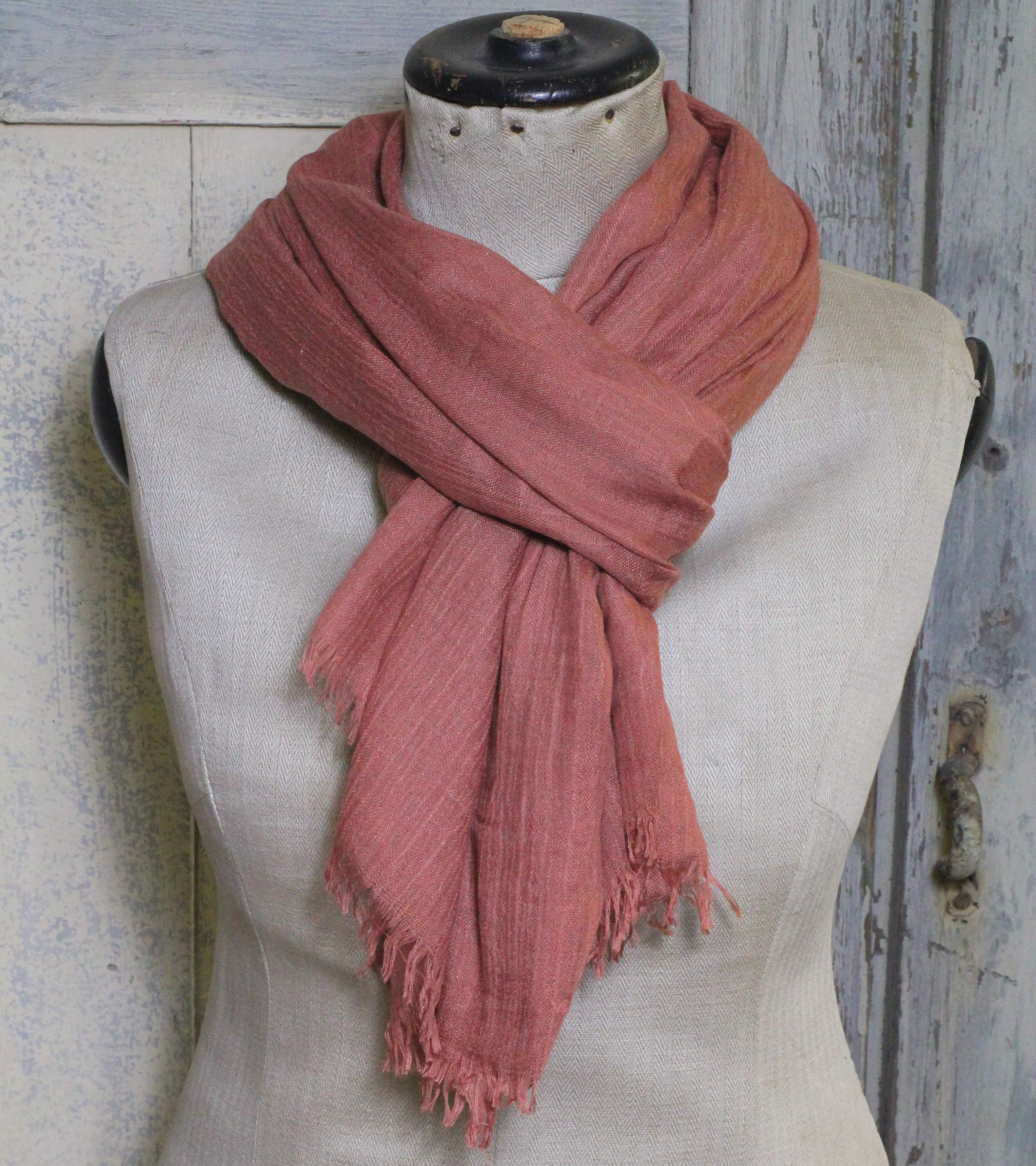 Rust cotton scarf - Homeware store