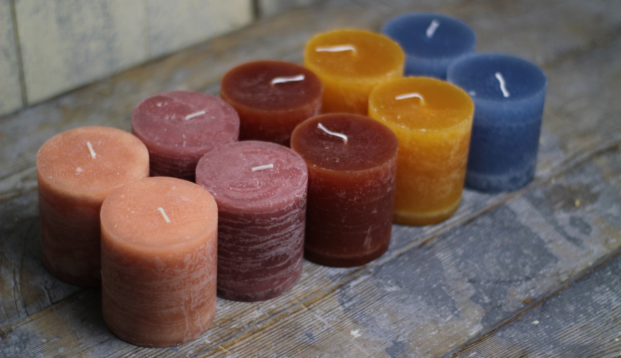 Pillar Candles - Blue - Homeware Store