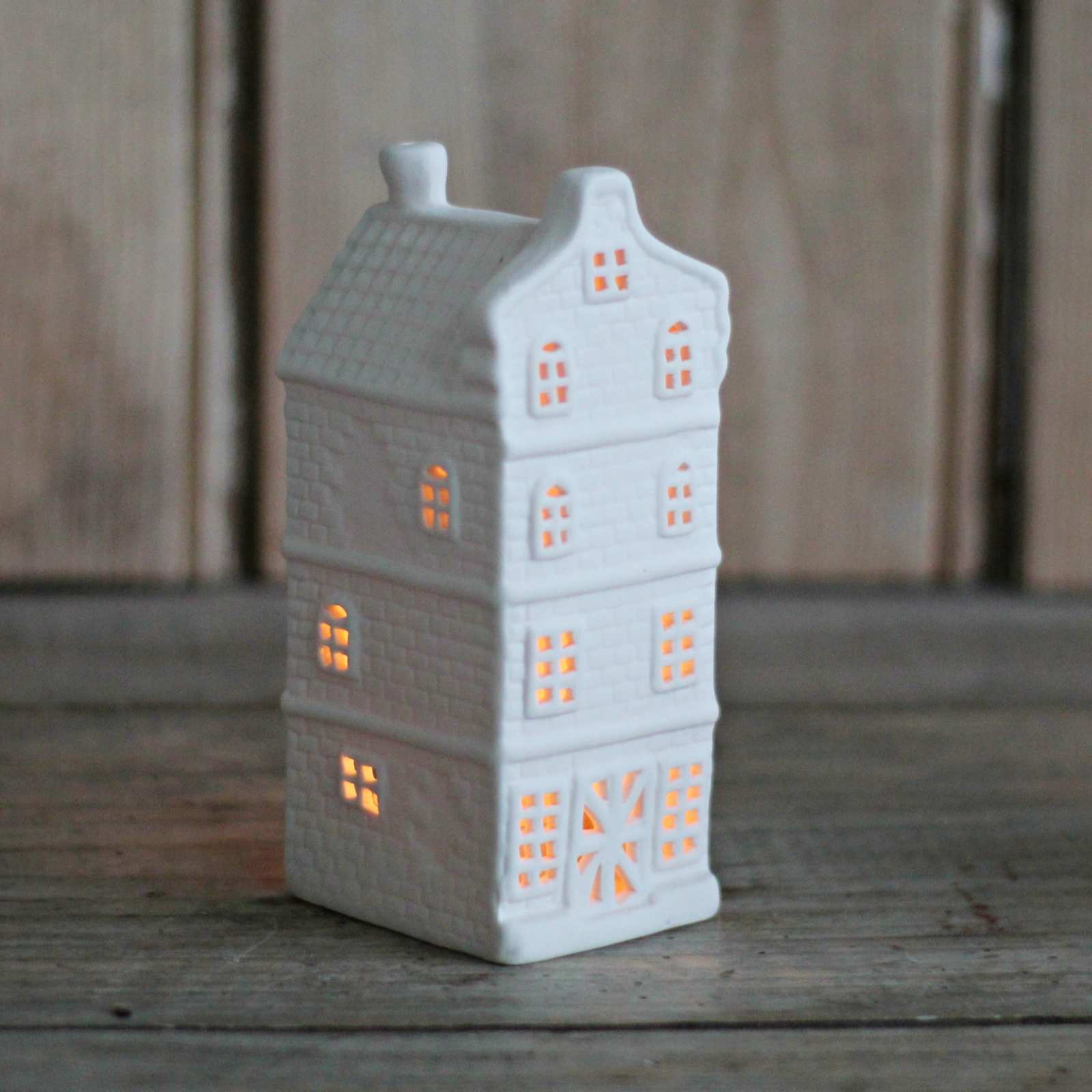 porcelain house tealight holder tall