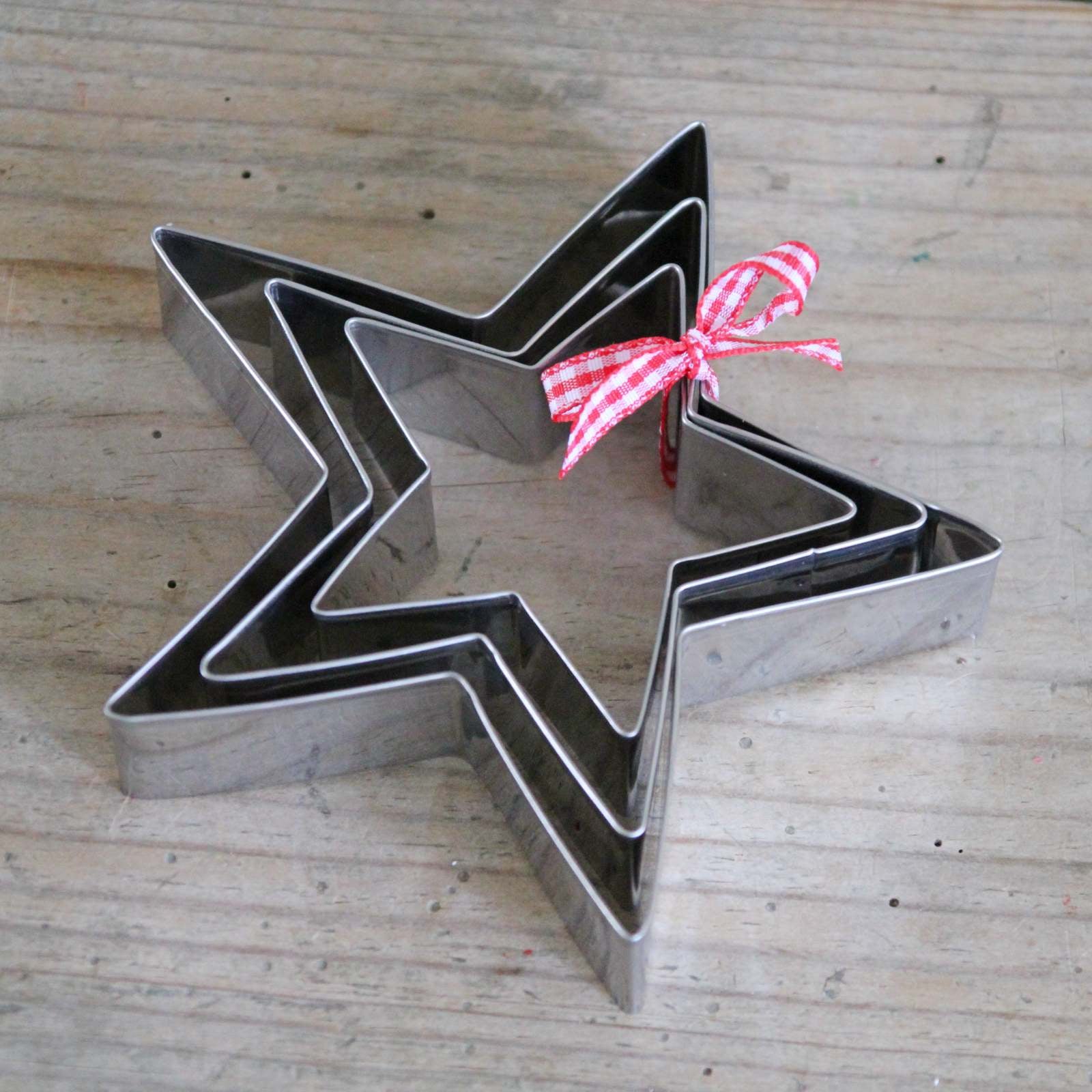 Set of Three Star Cookie Cutters