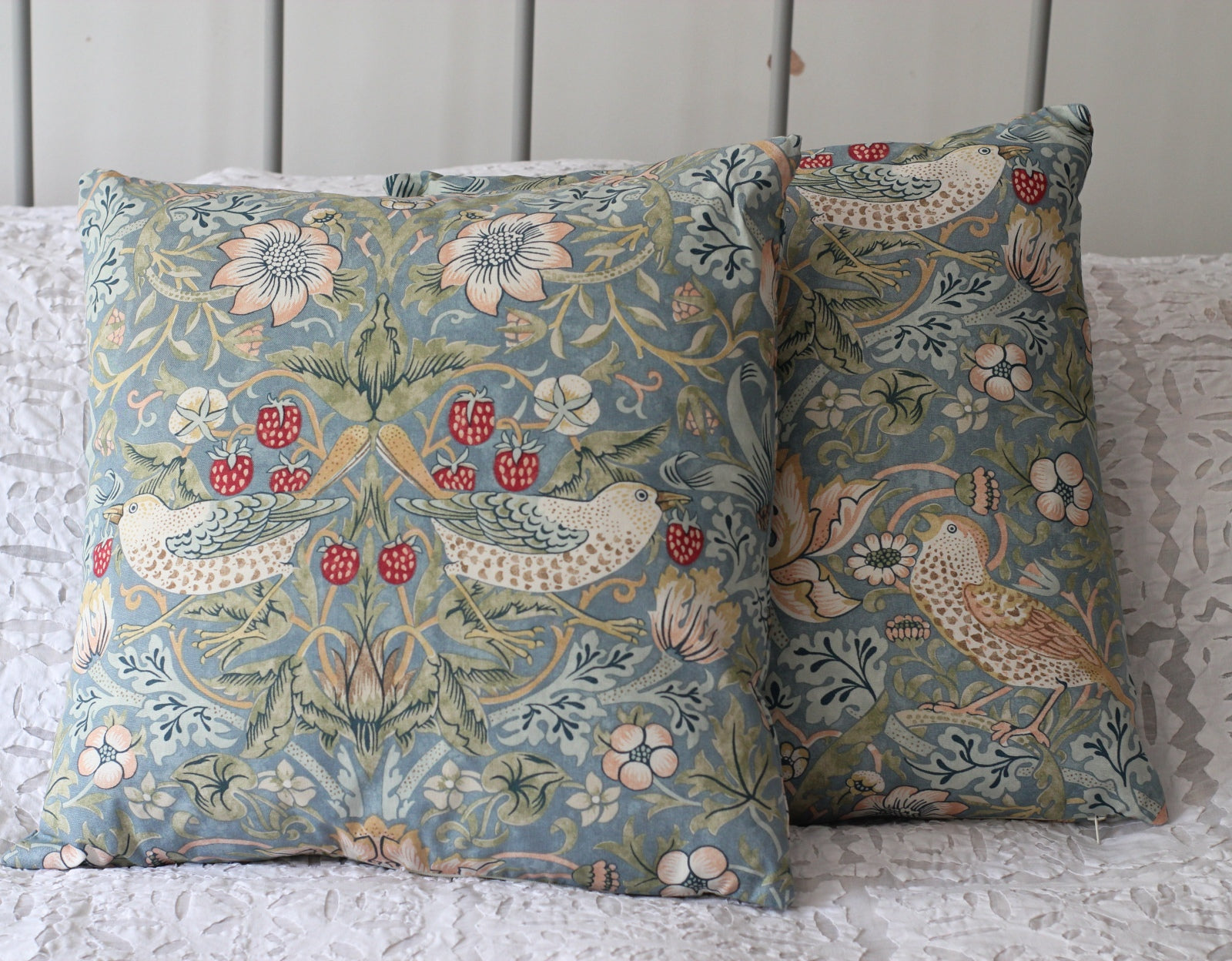 William Morris Cushion - Strawberry Thief