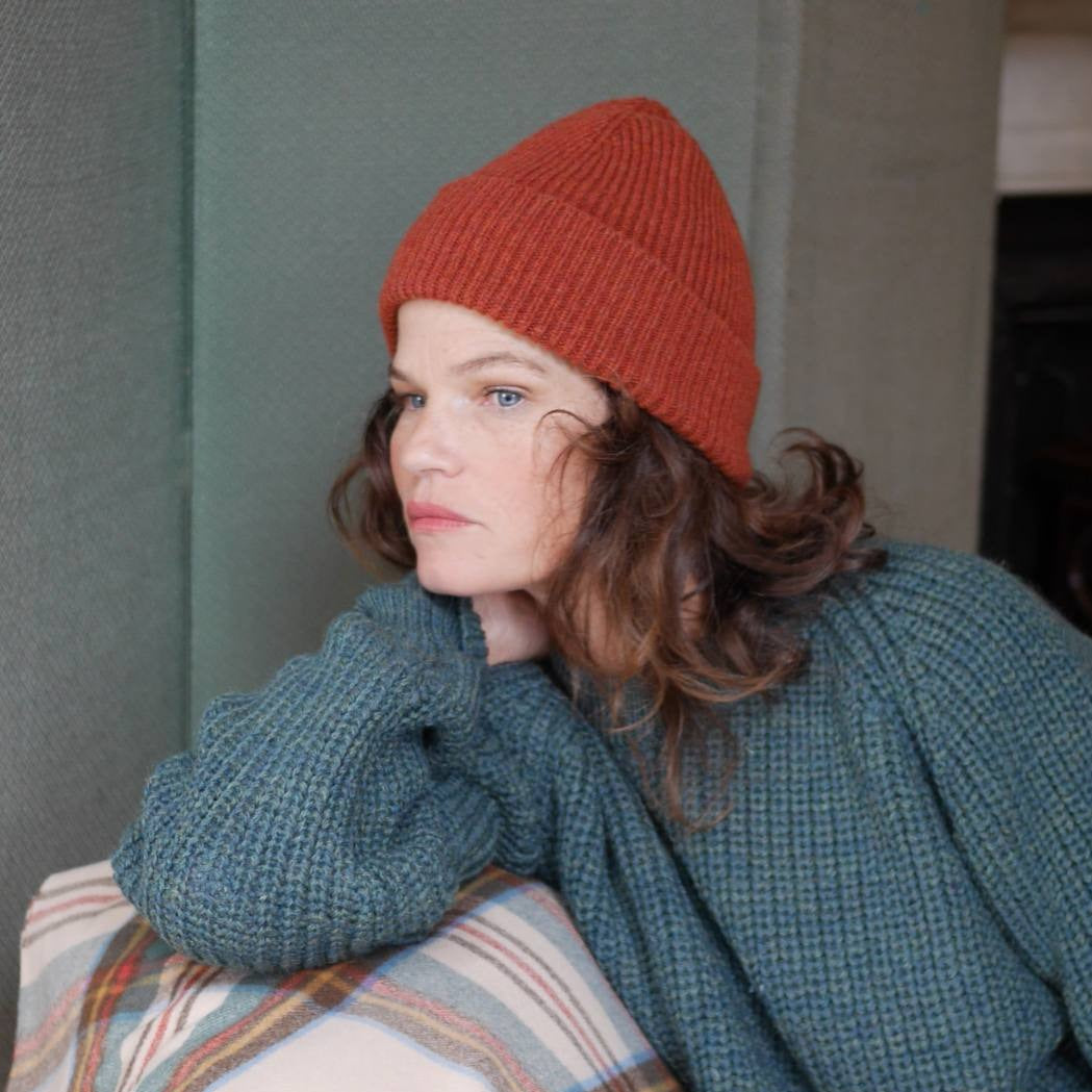 Unisex Scottish Wool Ribbed Hat