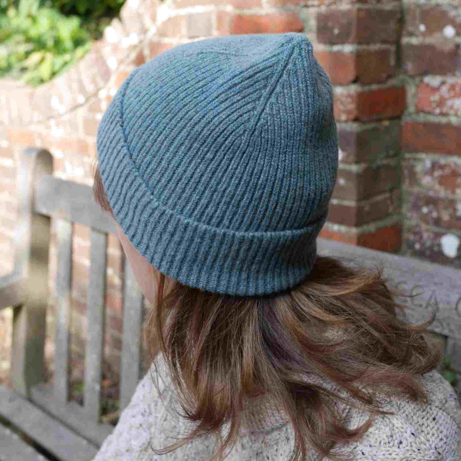 Unisex Scottish Wool Ribbed Hat