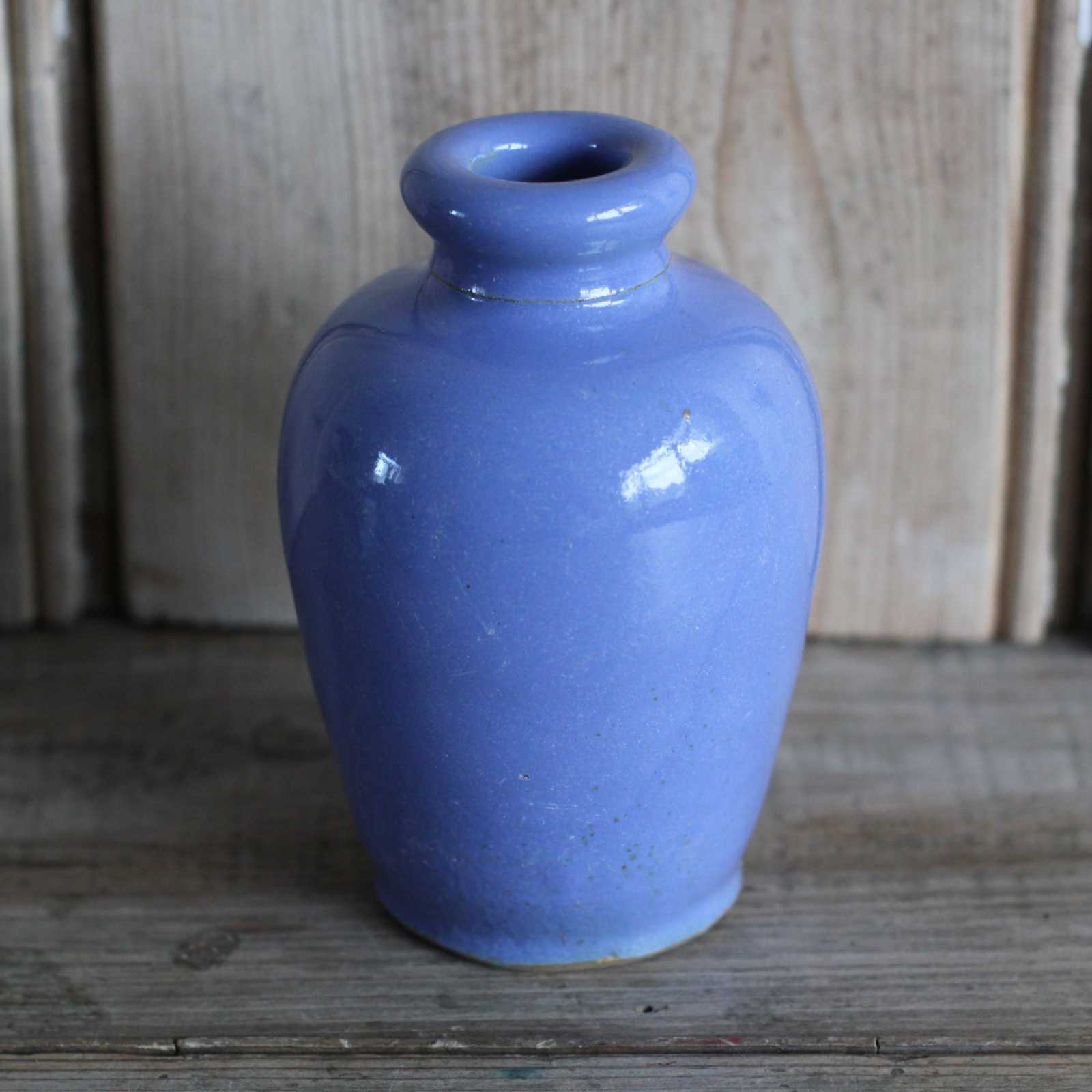 Vintage Blue Stoneware Bottle