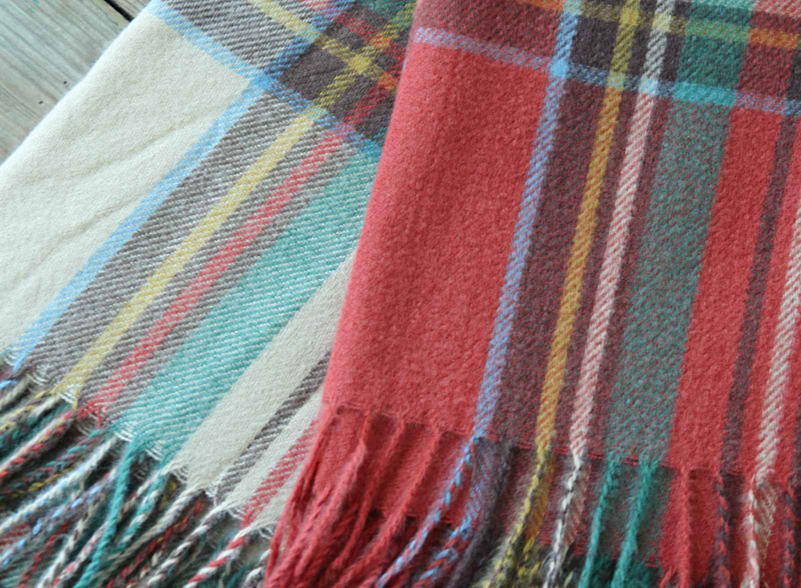 Wool Blend Tartan Scarf