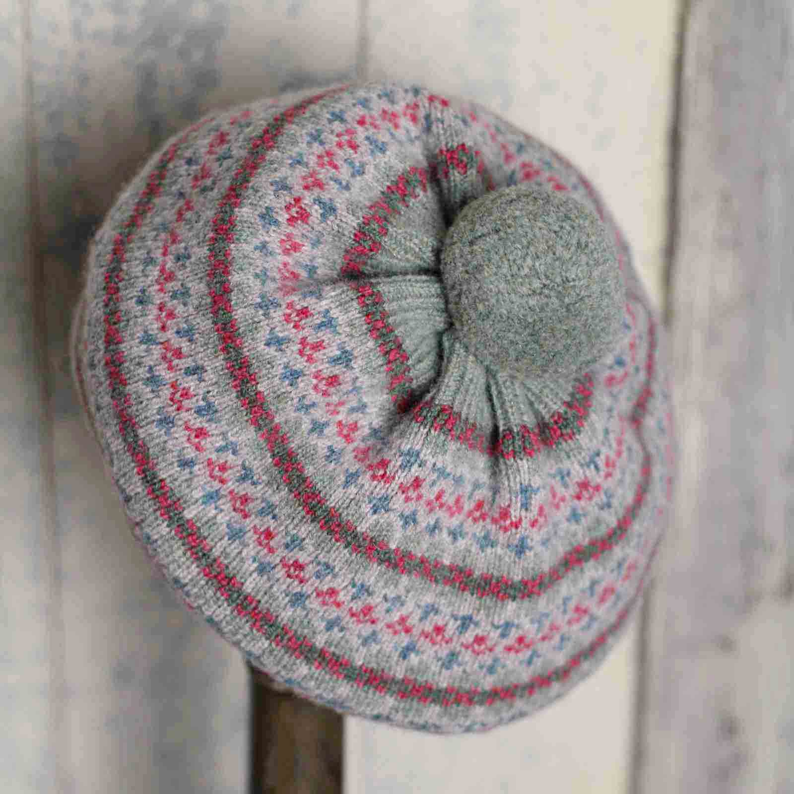 fair isle beret for children in 100% lambswool