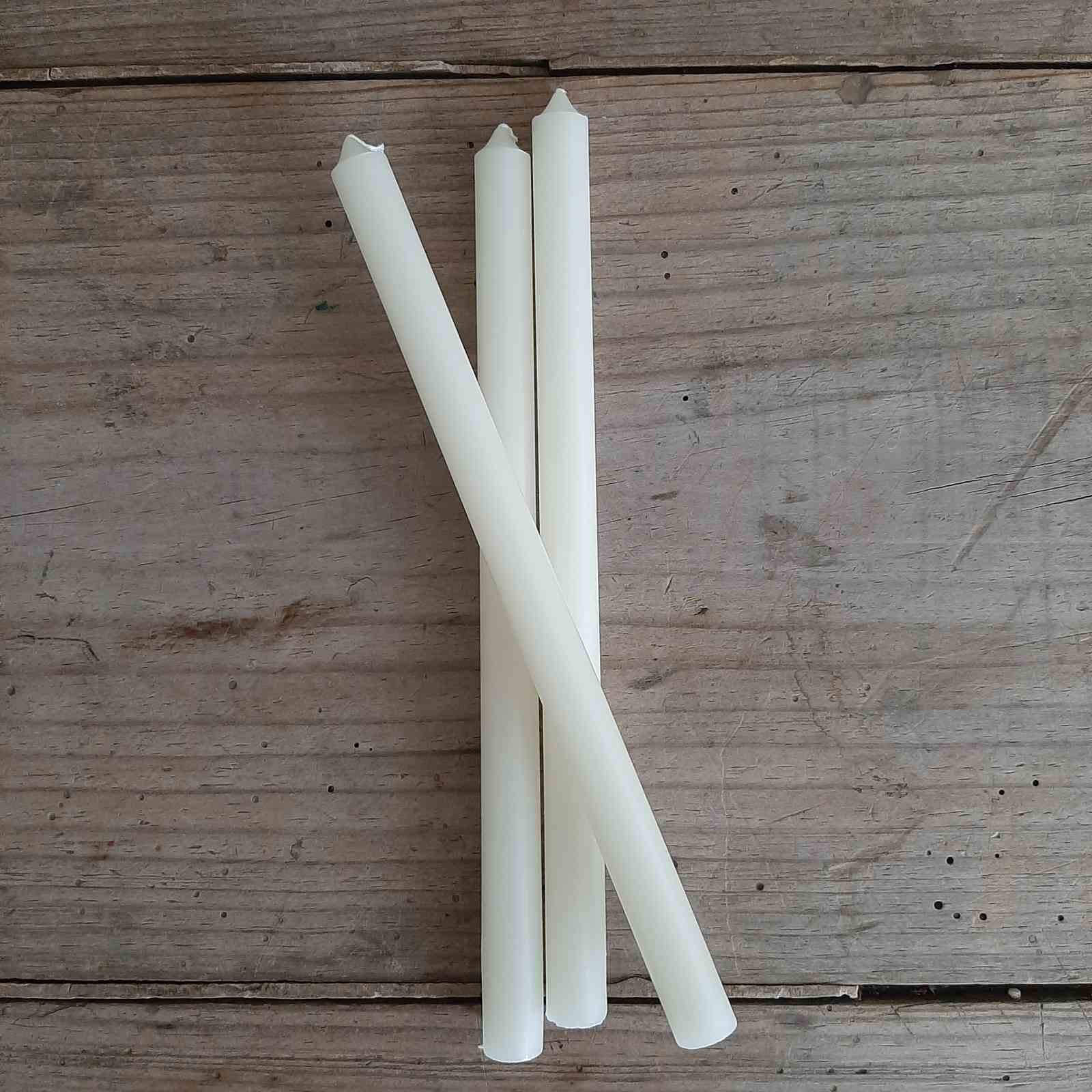 Cream taper candle 