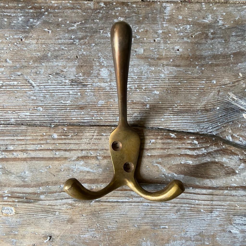 antique brass coat hook