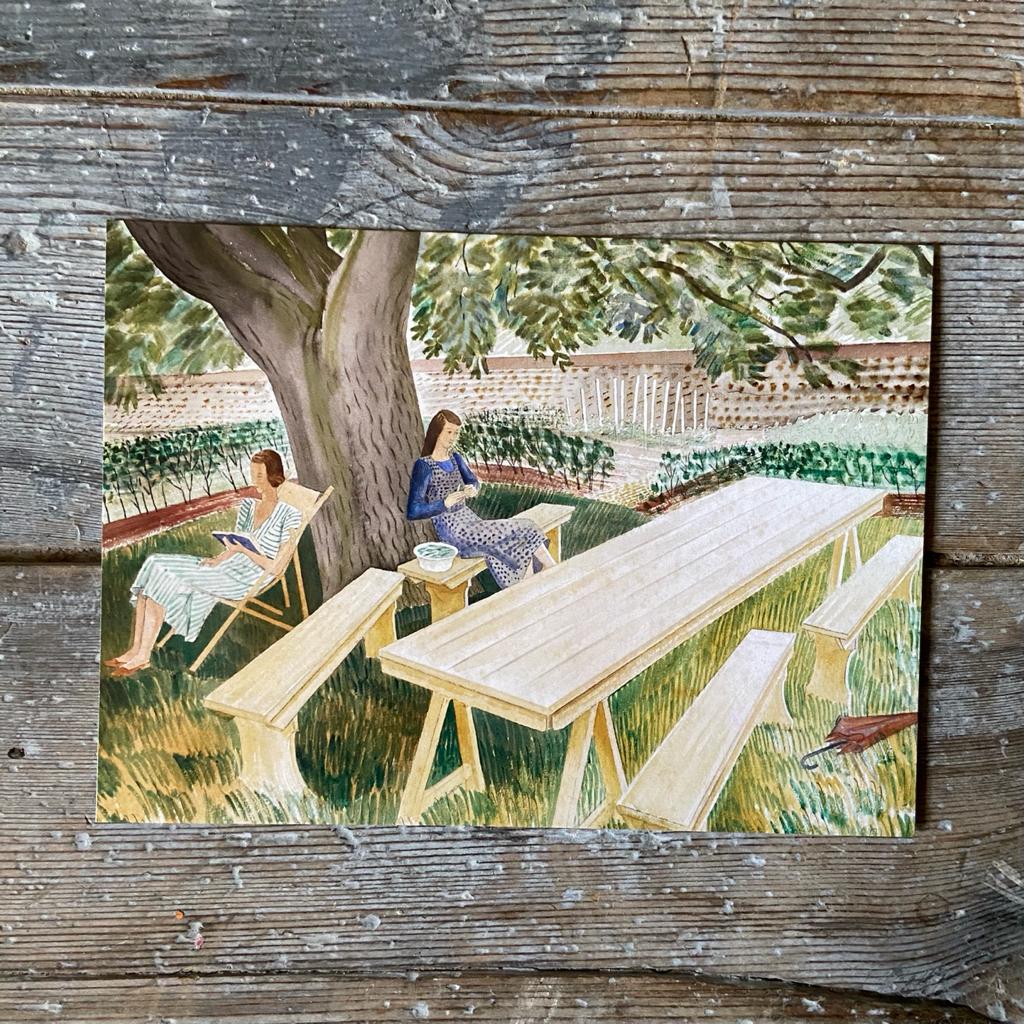 Two woman sitting in a garden - Greeting card - Homeware Store