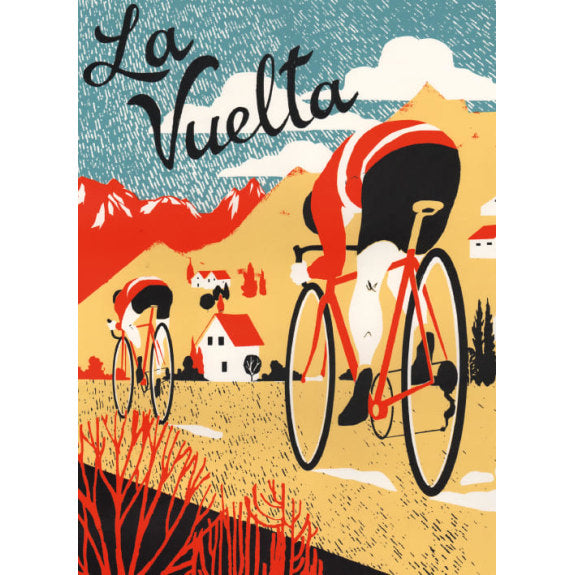 Vintage card 'La Vuelta' detail