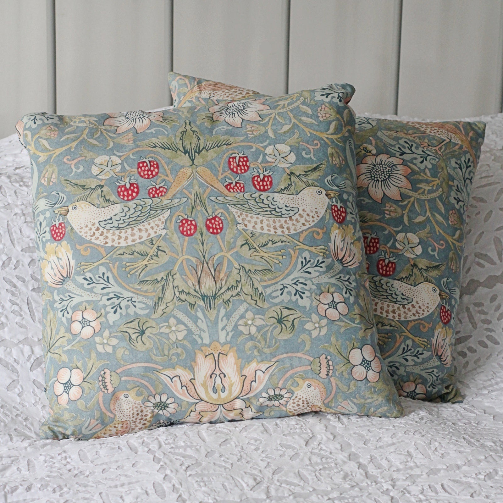 William Morris Cushion - Strawberry Thief