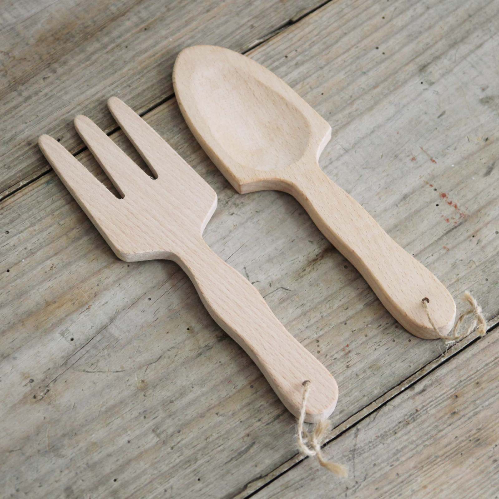 Wooden Children's Gardening Fork and trowel