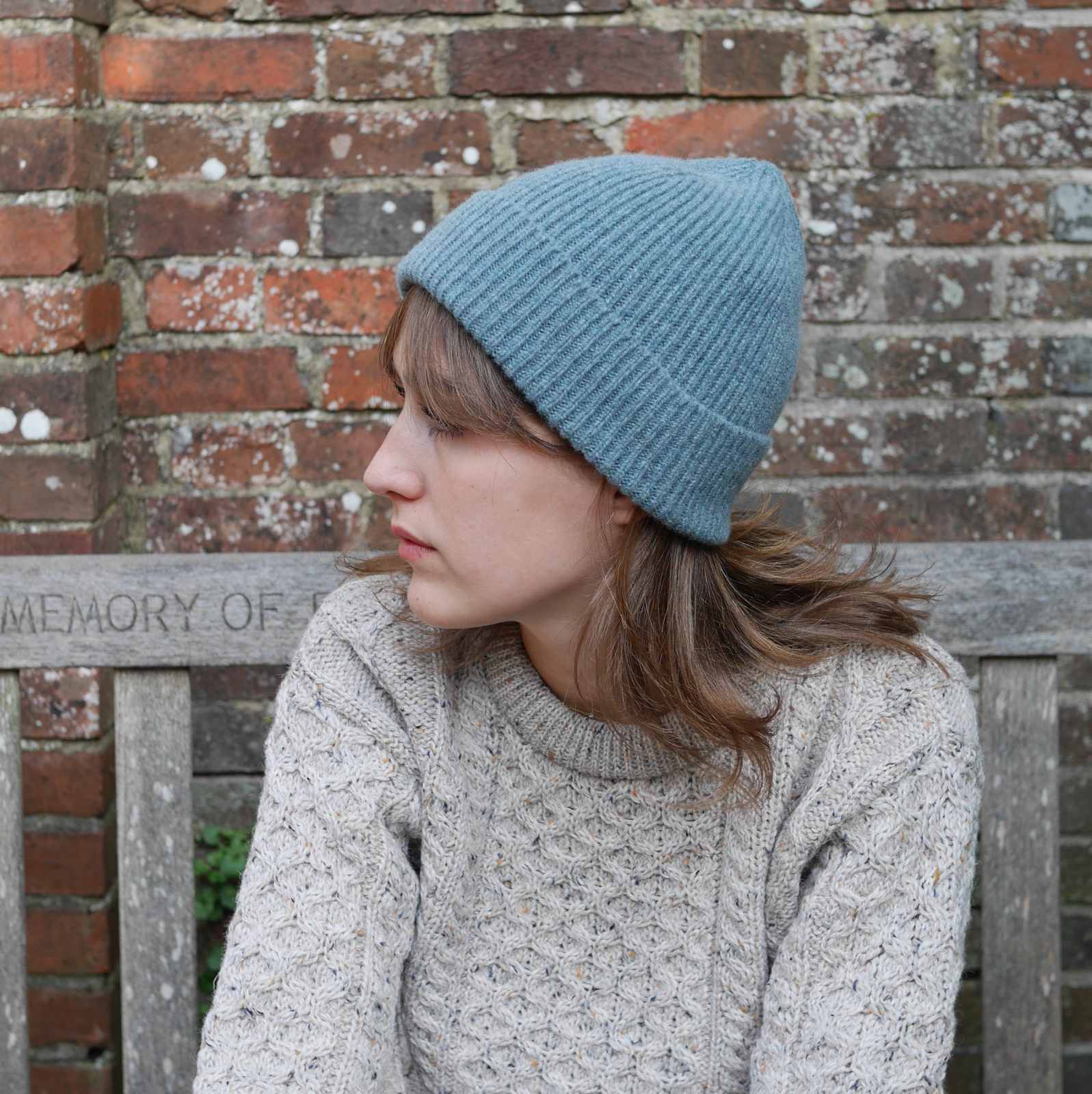 Unisex Scottish Wool Ribbed Hat